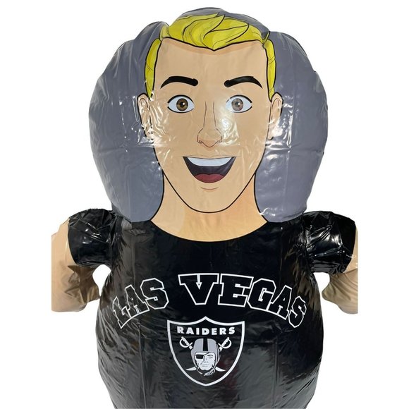 Las Vegas Raiders Mini Bop Bag 34" Tall Inflatable Blonde Male Tackle Buddy - Picture 3 of 12